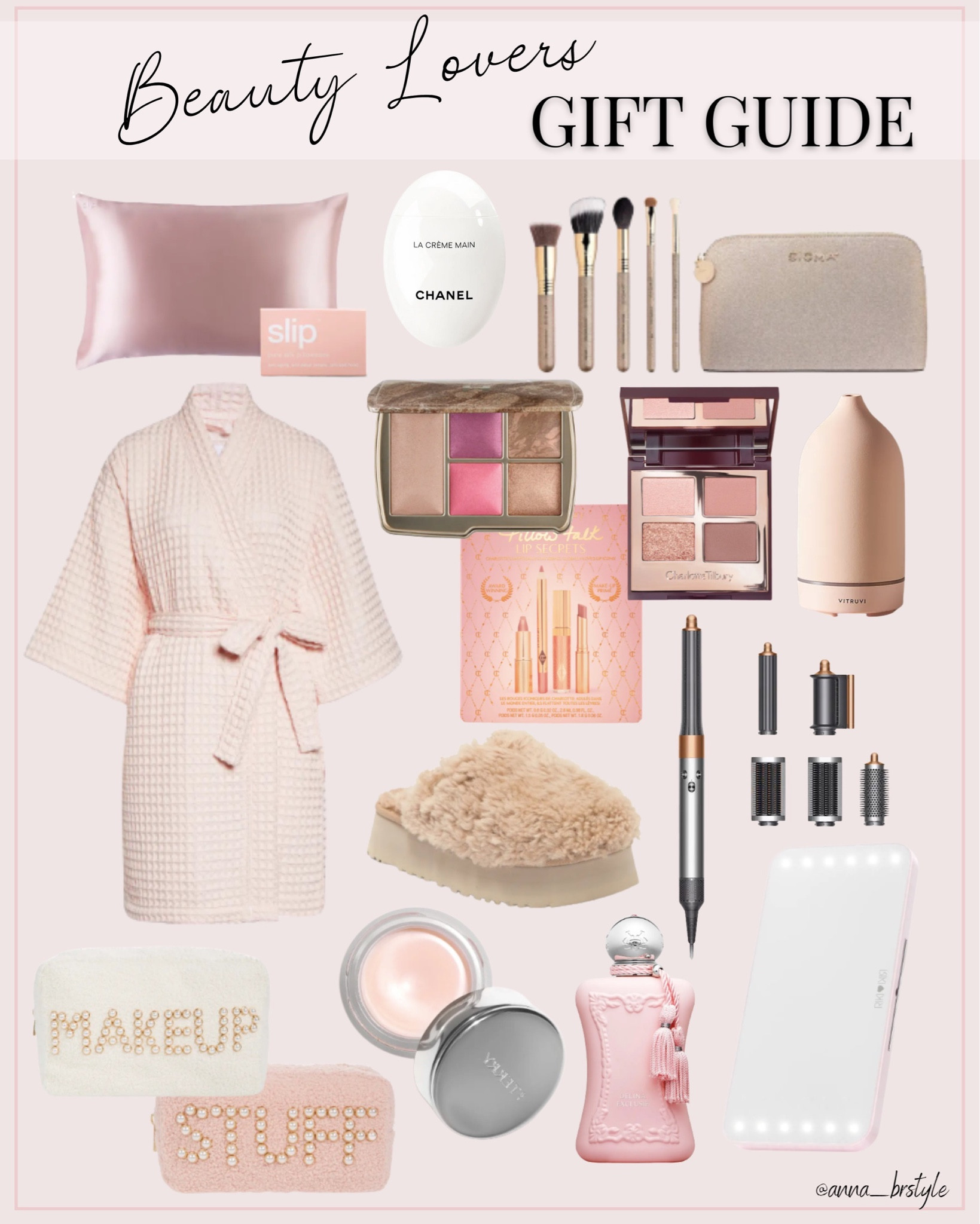 beauty lovers gift guide / gift guide essentials / holiday gift ideas / beauty favorites / hour glad / charlotte tilbury / ugg slippers / makeup bags / dyason air wrap / sigma brushes / silk pillow case / pink robe 

#LTKHoliday #LTKbeauty #LTKSeasonal