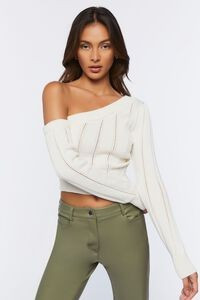 One-Shoulder Sweater Crop Top | Forever 21 | Forever 21 (US)