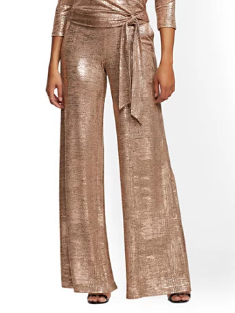 Palazzo Pant - Metallic-Foil | New York & Company