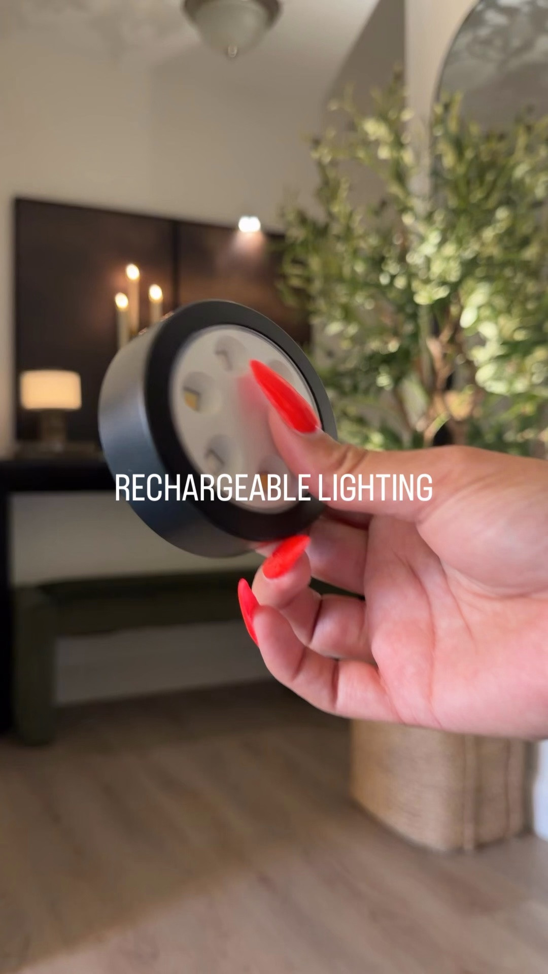 Proof that lighting can completely transform a space ✨ These rechargeable lights give that warm, designer look without the hardwiring. Easy to install, renter-friendly, and such a simple way to make your home feel more elevated.🤎

#RechargeableLighting

#LTKHome #LTKU #LTKselfcare