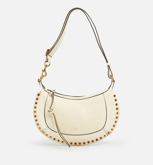 Isabel Marant Oskan Moon Grained Leather Shoulder Bag | Coggles (Global)