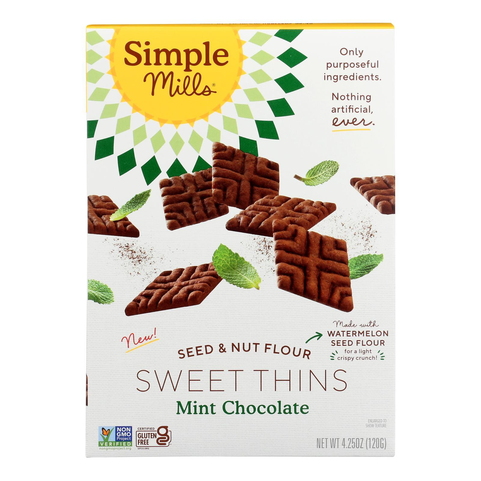 Simple Mills - Sweet Thins Chocolate Mint - Case of 6-4.25 OZ - Walmart.com | Walmart (US)