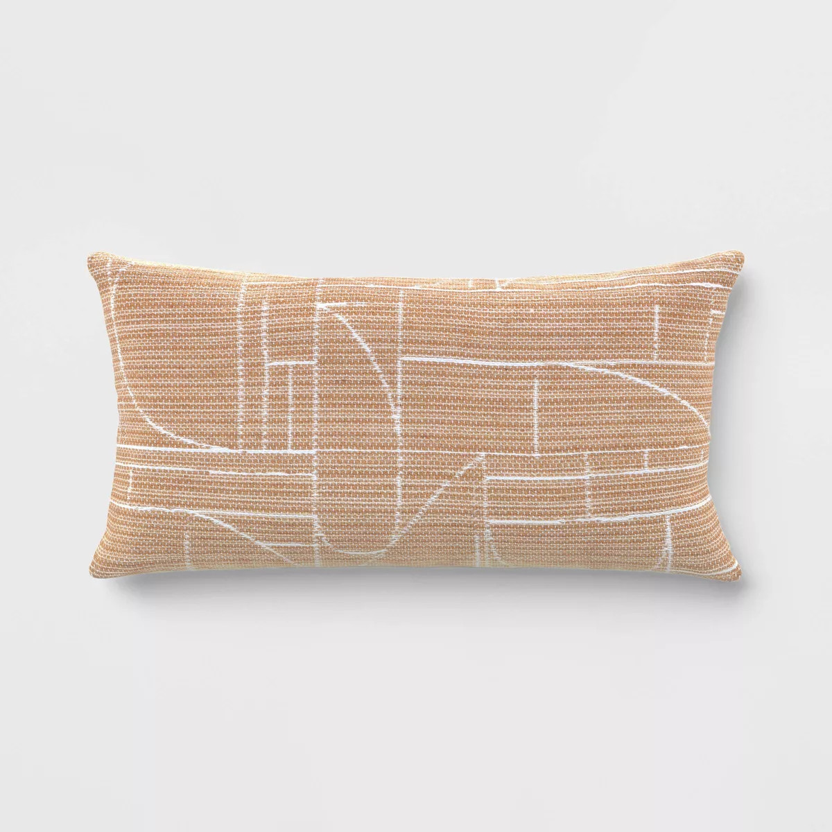 10"x20" Golden Rule Heathered Outdoor Lumbar Pillow Tan - Threshold™ | Target