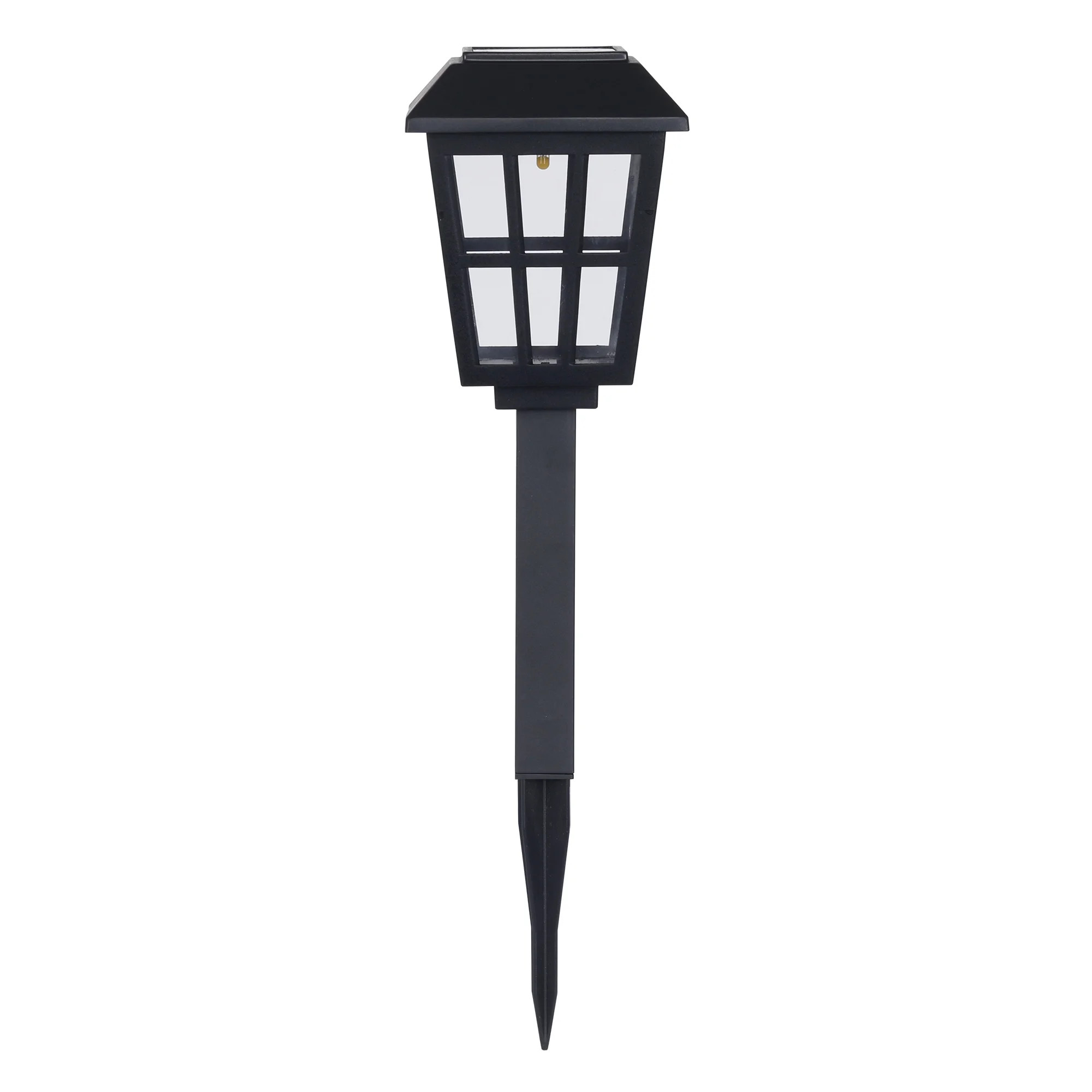 Mainstays Solar Powered Black Square Design LED Path Light, 5 Lumens | Walmart (US)