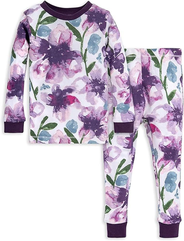 Burt's Bees Baby Baby Girls' Pajamas, Tee and Pant 2-piece Pj Set, 100% Organic Cotton | Amazon (US)