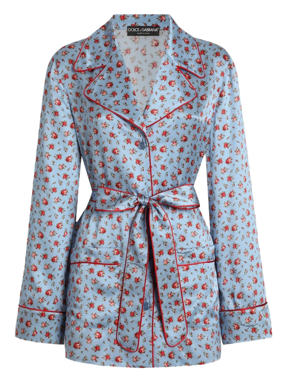 Dolce & Gabbana floral-print Tie Top | Blue | FARFETCH | Farfetch Global