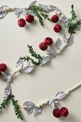 Pearled Cherry Garland | Anthropologie (US)