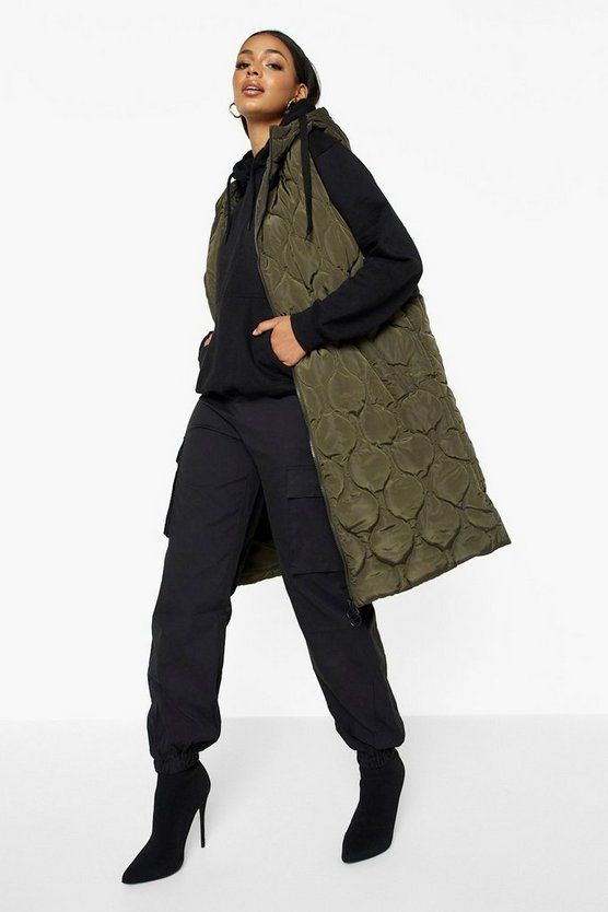 Quilted Longline Gilet | Boohoo.com (US & CA)