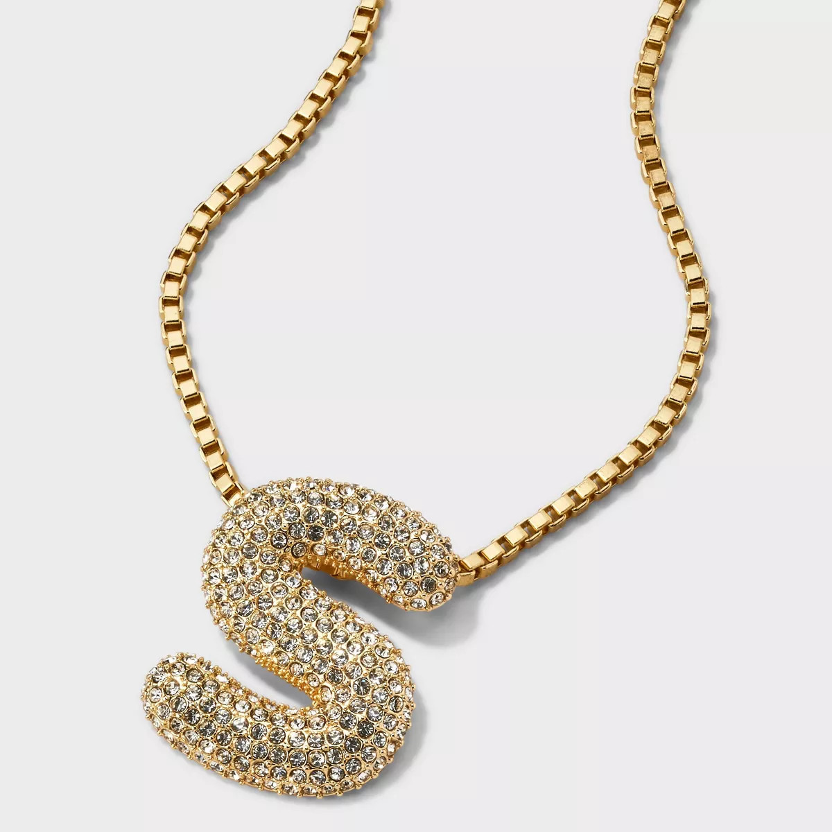 SUGARFIX by BaubleBar Crystal Chain Initial S Necklace - Gold | Target