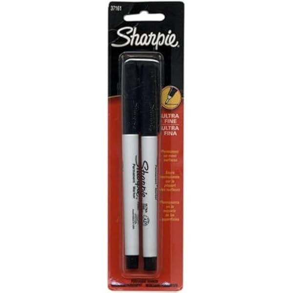 Sharpie Permanent Markers, Ultra-Fine Tip - Black, Pack of 2 | Amazon (US)