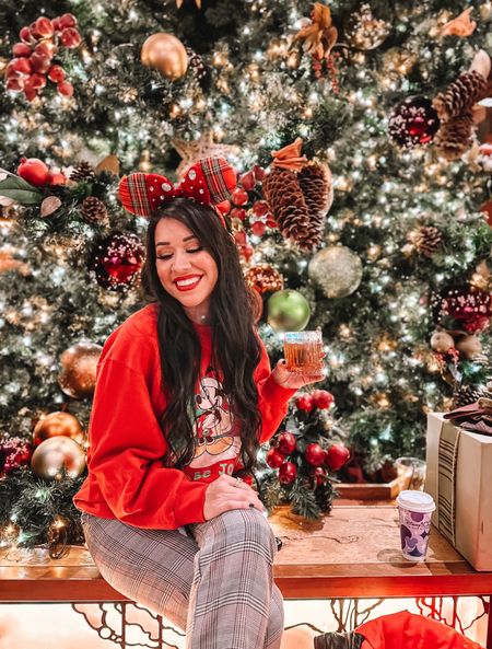 The perfect place to be waiting for Santa! Got festive and cozy with this oversized sweater, paired with plaid pants and of course my Minnie ears!
#DisneyStyle #DisneyOOTD #DisneyOutfit

#LTKstyletip #LTKSeasonal #LTKHoliday
