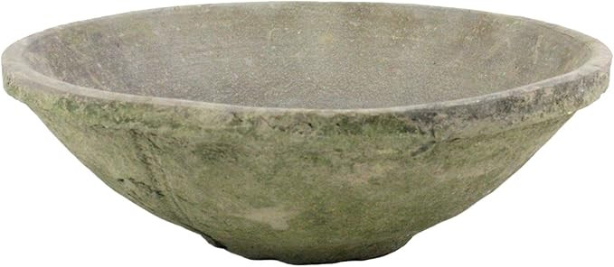 HomArt Rustic Terra Cotta Bowl, Medium, Moss Grey, 1-Count | Amazon (US)