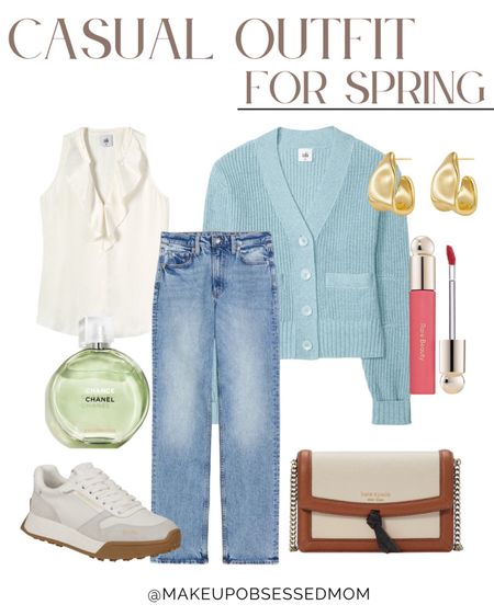 Stay effortlessly chic this spring with this outfit idea! Layer up in a cozy pastel blue cardigan paired with a white sleeveless top and your favorite pants for a laid-back yet stylish look! #casuallook #springfashion #capsulewardrobe #womenover50

#LTKbeauty #LTKSeasonal #LTKstyletip