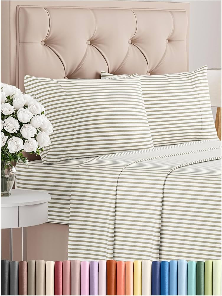 King Size 4 Piece Sheet Set - Comfy Breathable & Cooling Bed Sheets Set - Hotel Luxury Bedding fo... | Amazon (US)