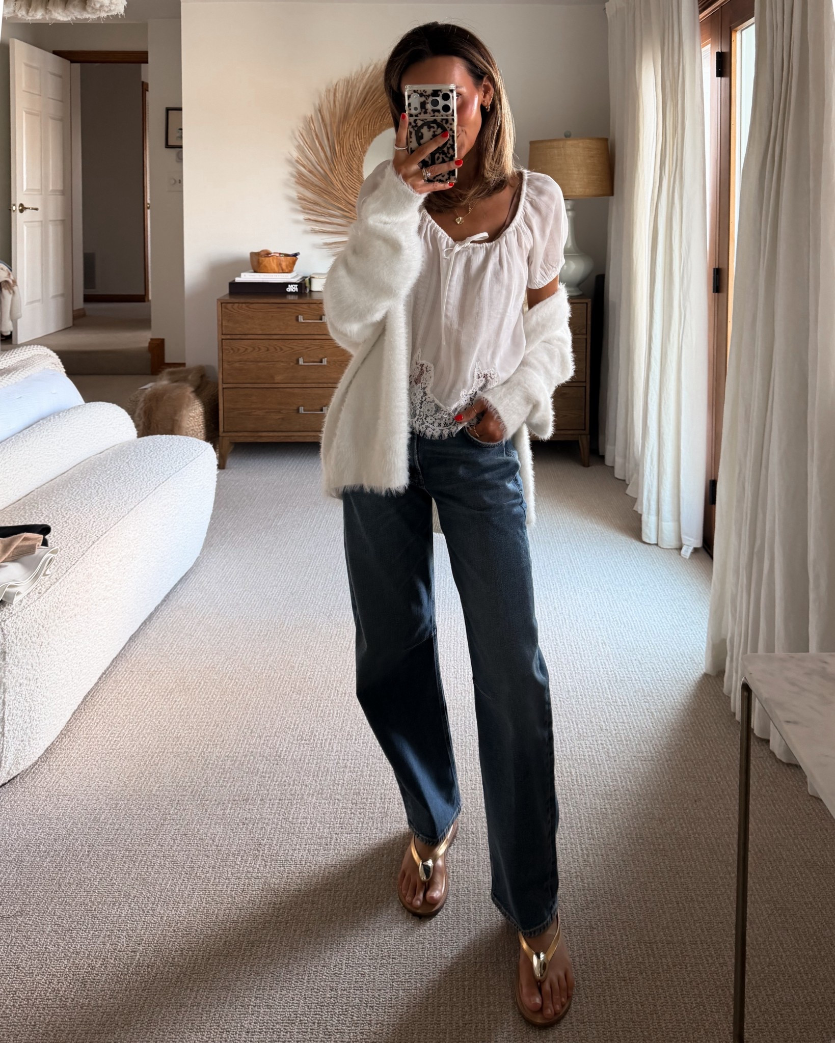 How I styled this @Anthropologie cardigan for the spring 🤍 Easy way to transition your favorite cardigan into the spring! 