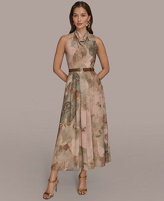 Donna Karan New York Women's Crepe Cowl Neck Dress - Macy's | Macy's