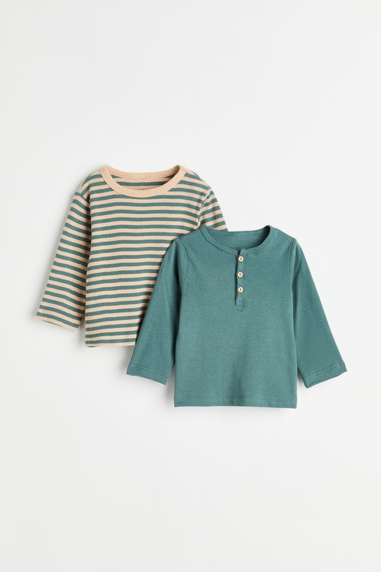 2-pack Cotton Jersey Tops | H&M (US + CA)