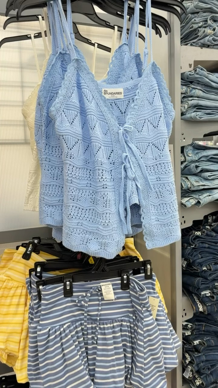 Today’s Walmart finds! 
Cutest bubble hem skort 
Crochet tie front top 

#LTKPetite #LTKOver40