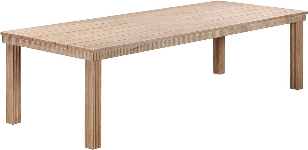 Tov Furniture Cassie Natural 108 Inch Rectangular Outdoor Dining Table | Amazon (US)