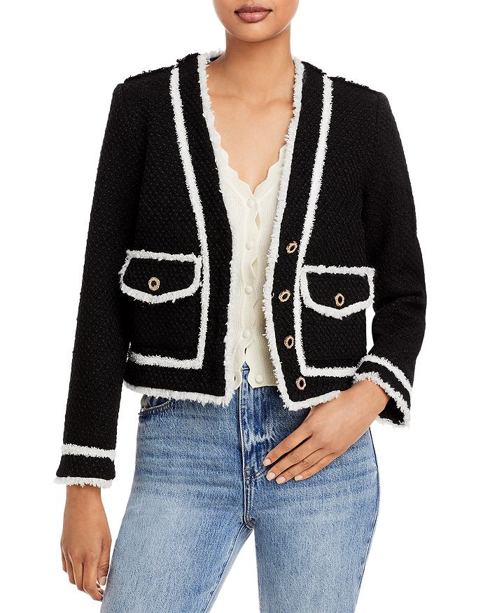 AQUA Boucle Contrast Trim Jacket - 100% Exclusive Women - Bloomingdale's | Bloomingdale's (US)