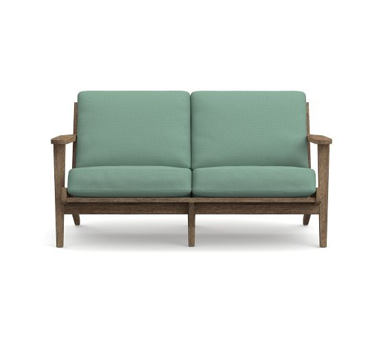 Raylan Reclaimed Teak Outdoor Loveseat (54") | Pottery Barn (US)