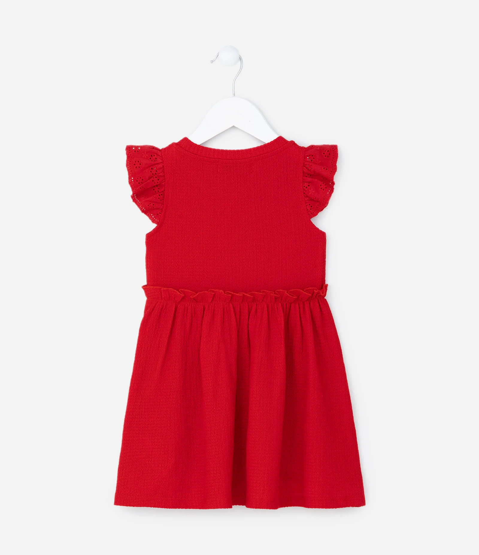 Vestido Infantil Texturizado e com Babadinhos - Tam 1 a 5 Anos Vermelho - Lojas Renner | Renner (BR)
