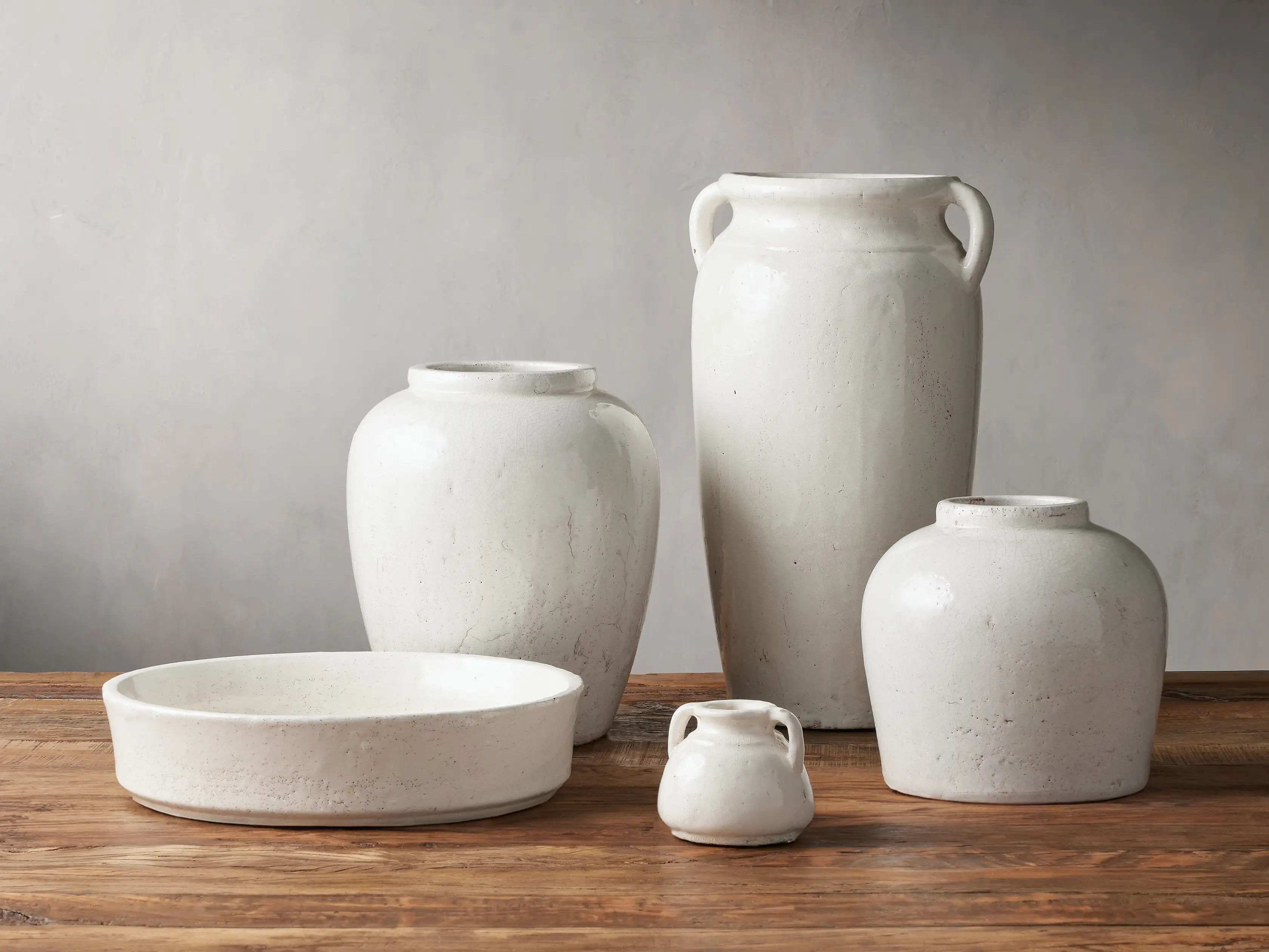 Santorini Extra Large Handle Vase | Arhaus