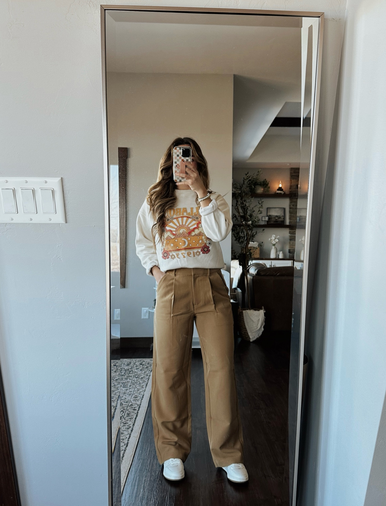 trouser trend A++ 

medium in the trousers and size down in this brand of sweatshirts if you don’t want it oversized!

#LTKsalealert #LTKworkwear #LTKtravel