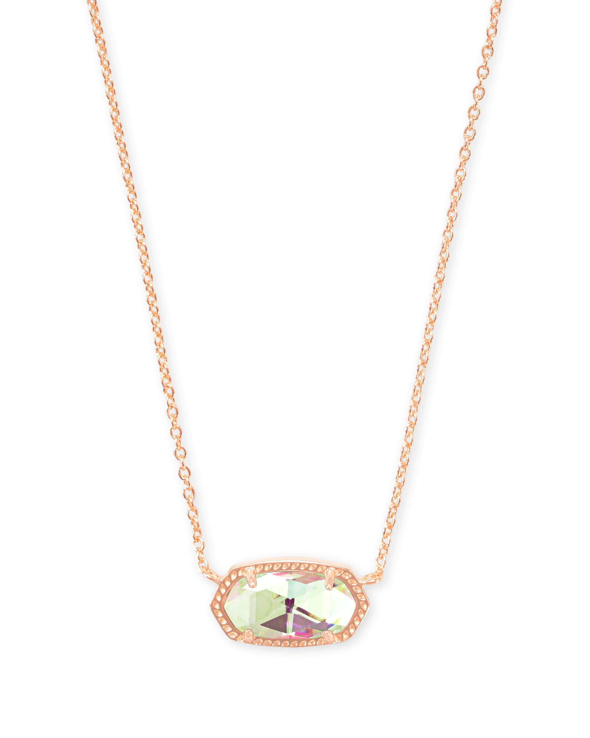 Elisa Rose Gold Pendant Necklace in Dichroic Glass | Kendra Scott | Kendra Scott
