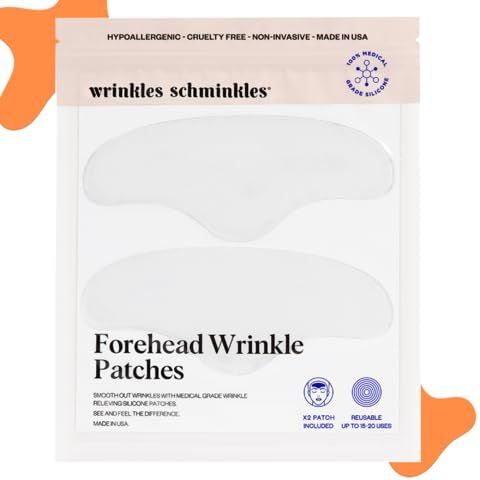 Wrinkles Schminkles Forehead Wrinkle Patches - Reusable Silicone Smoothing Pads for Brow Lift, Wr... | Amazon (US)