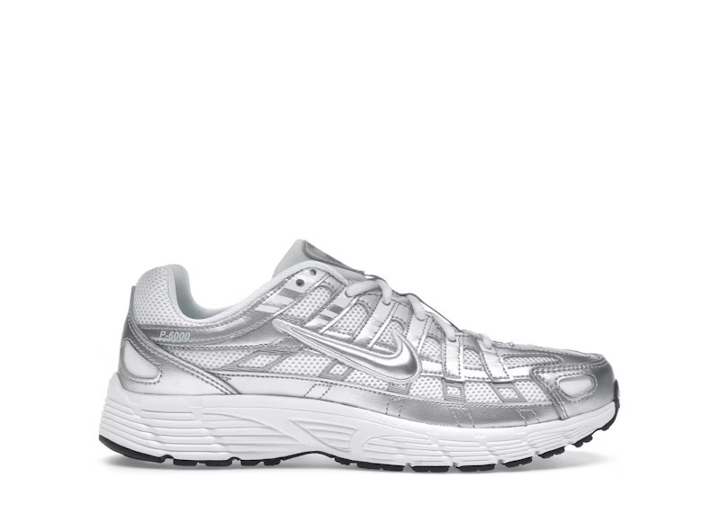 Nike P6000 Metallic Silver Sneakers in White/Blue Tint/Black | StockX