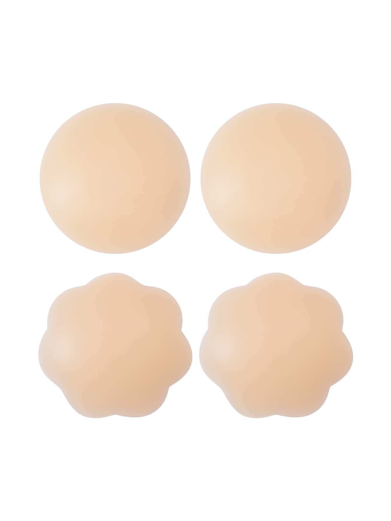 4pcs Self-adhesive Silicone Bra Pads Washable Nipple Covers | SHEIN