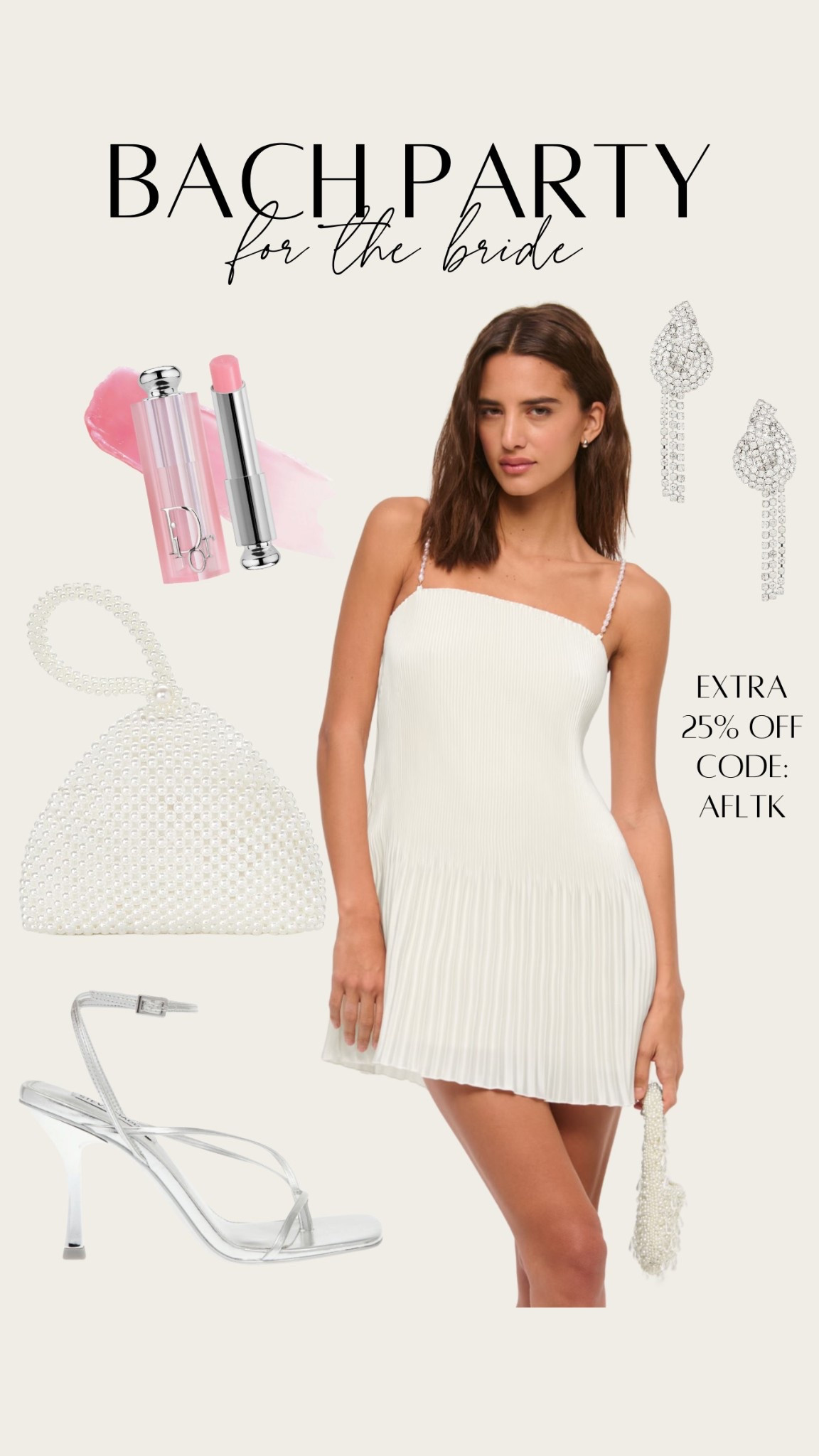 Bachelorette party bride outfit idea. The Abercrombie dress on sale! Use my STACKABLE 25% off code: AFLTK#LTKSpringSale 

#LTKWedding #LTKSaleAlert