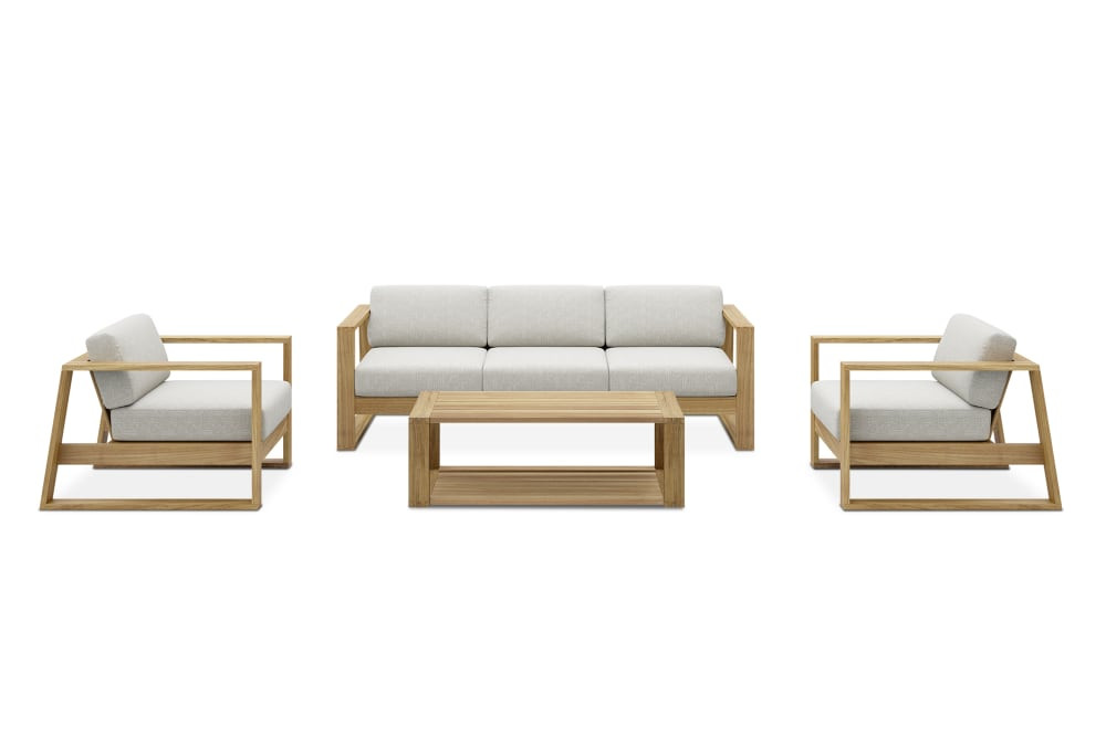 Rio Outdoor Sofa, 2 Lounge Chairs & Table SetSale | Castlery US