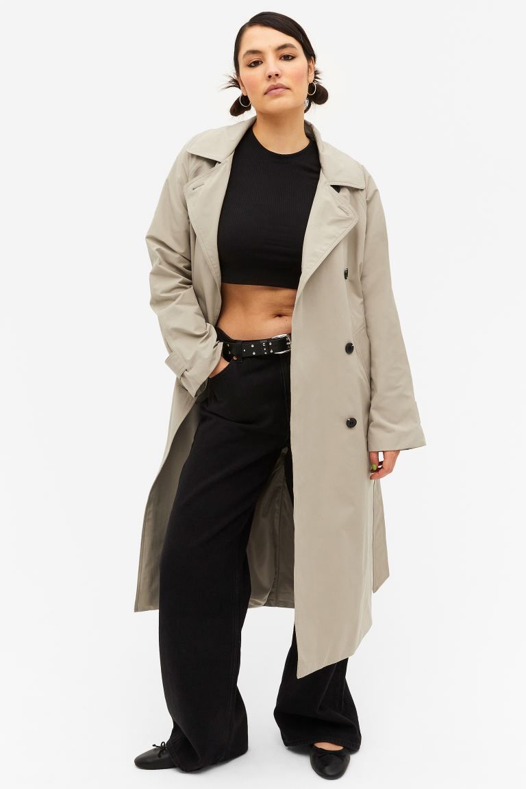 Double-breasted mid length trench … curated on LTK