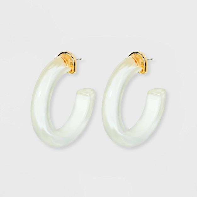 Large Acrylic Hoop Earrings - A New Day™ | Target