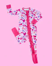 Pink Heart Ruffle PJ (FINAL SALE) | Poppy Kids Co