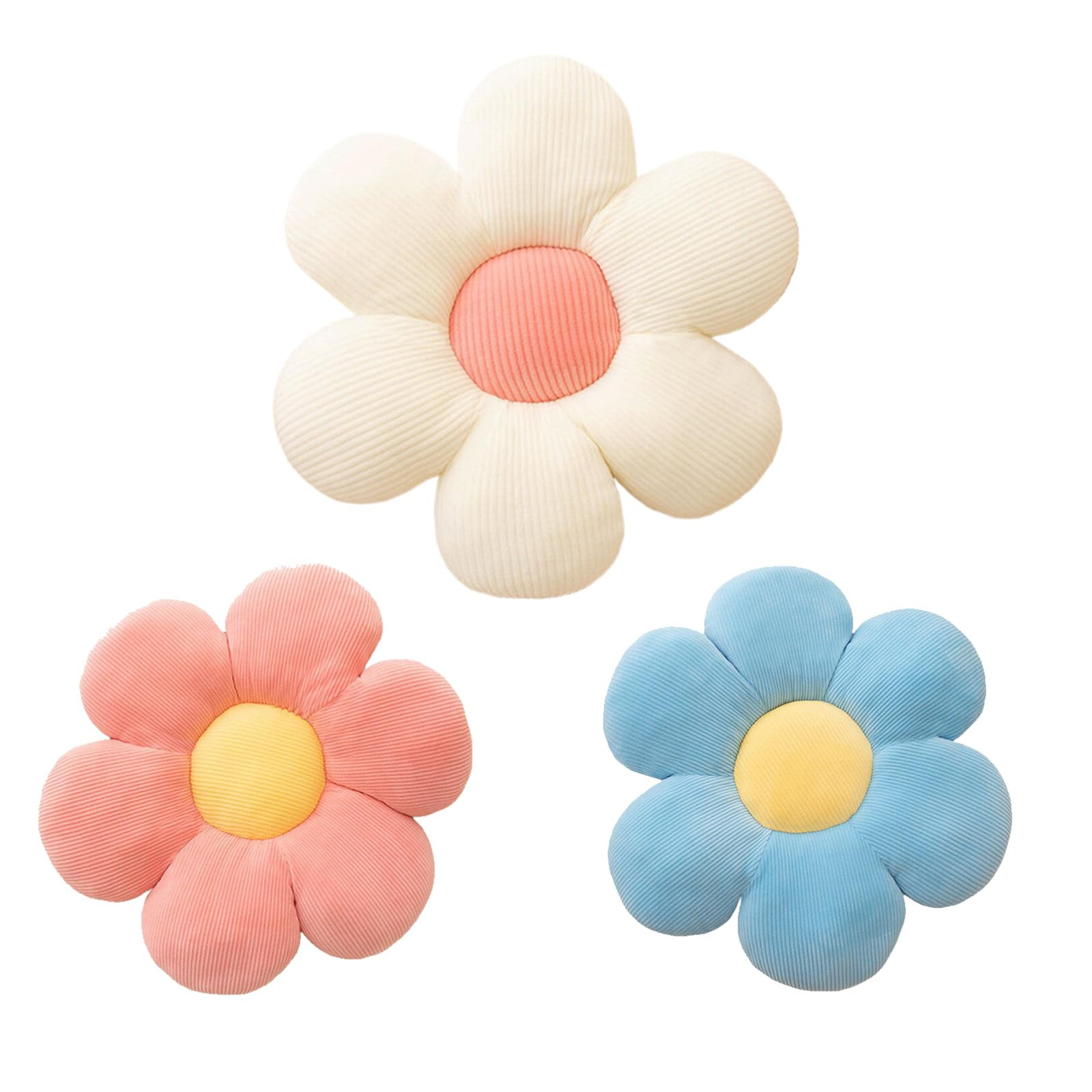 3Pcs Flower Pillow - Flower Shaped Throw Pillow Seating Cushion, Cute Daisy Flower Pillow Floor P... | Amazon (US)