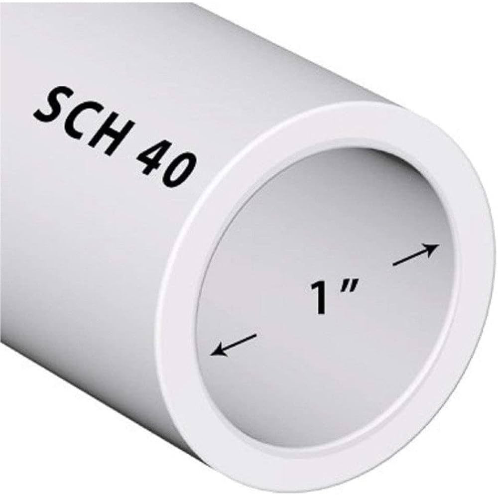 PVC Pipe Sch40 1 Inch (1.0) White Custom Length | Amazon (US)