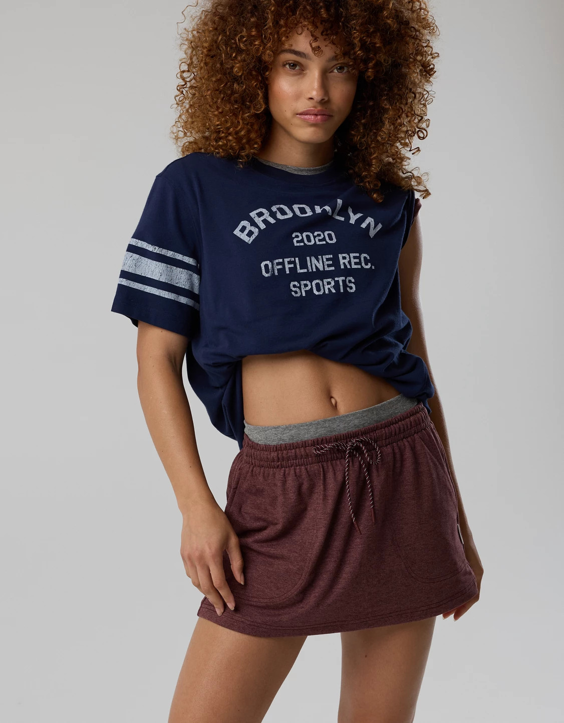OFFLINE By Aerie Weekend Away Layered Waistband Skirt | American Eagle Outfitters (US & CA)