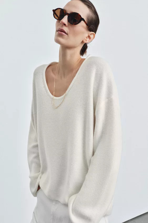 ROUND NECK KNIT JUMPER | Zara US