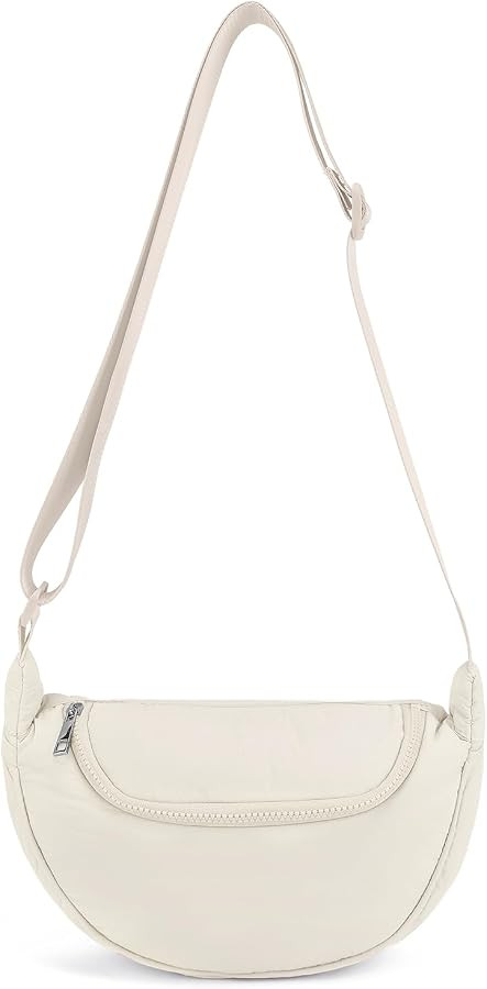 Crossbody Bags for Women Crescent Bag Nylon Sling Bag Purse with Adjustable Strap for Travel Dail... | Amazon (US)