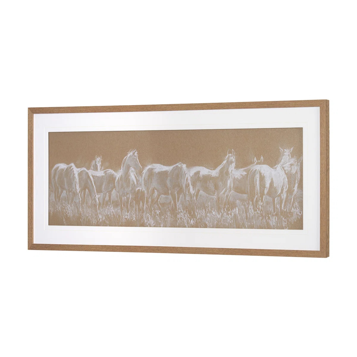String Of Horses By  Studio A Framed Art Print Matted Under Glass | Wayfair North America