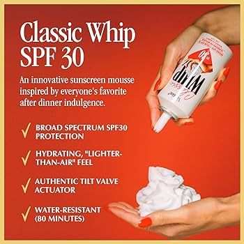 Vacation Classic Whip SPF 30 Sunscreen + Air Freshener Bundle, Whipped Sunscreen Mousse SPF 30, M... | Amazon (US)