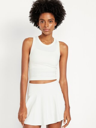 Fluid Seamless Fitted Crop Tank Top | Old Navy (US)