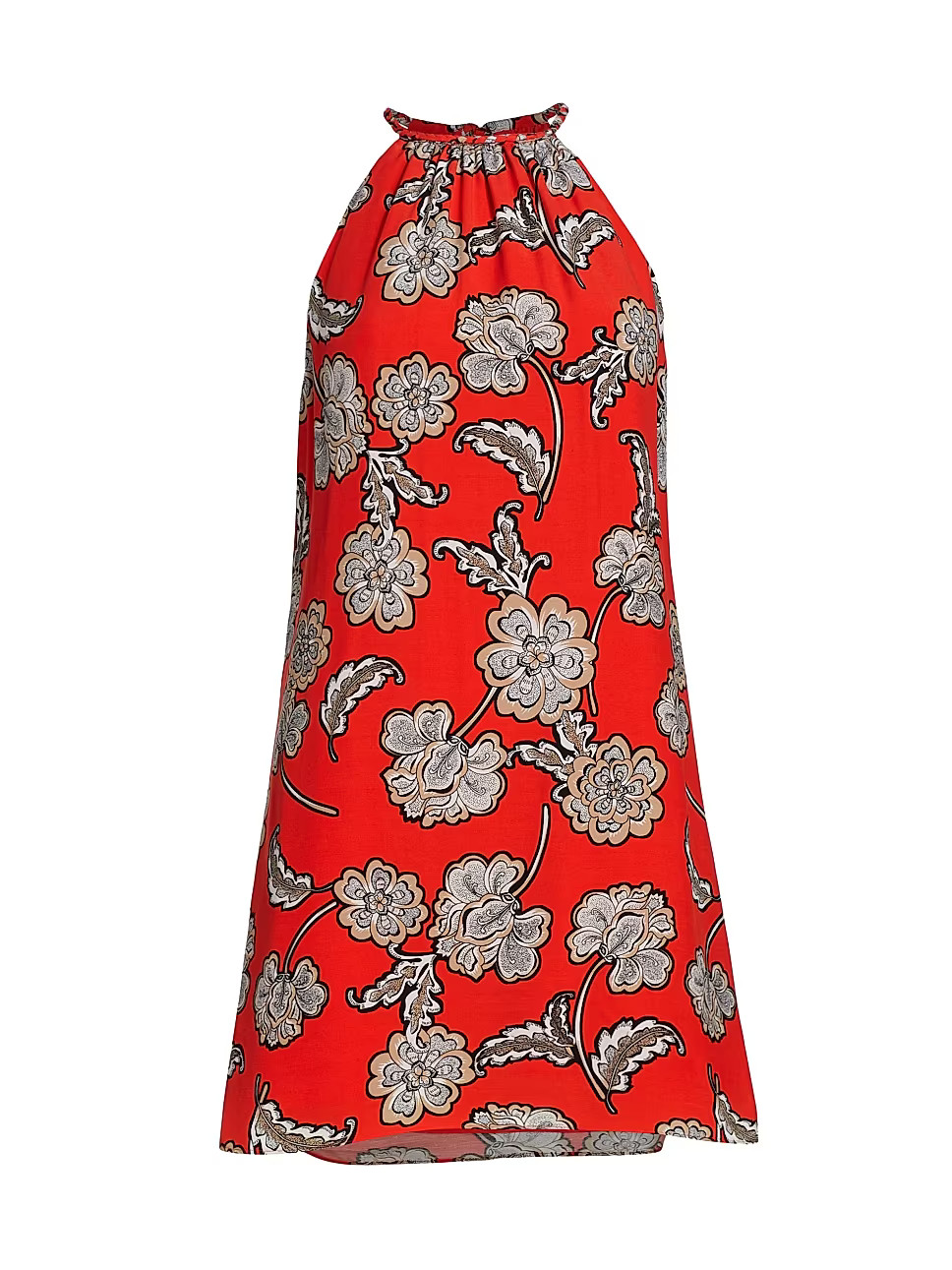 Braided Floral Halter Minidress | Saks Fifth Avenue