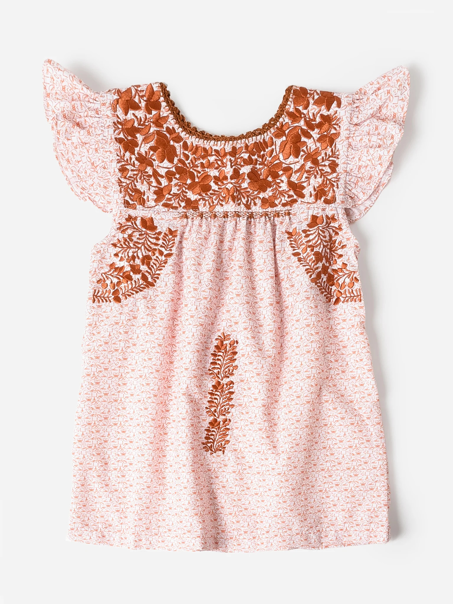 Six Honeybees Girls' Flutter Sleeve Puebla Dress | Saint Bernard
