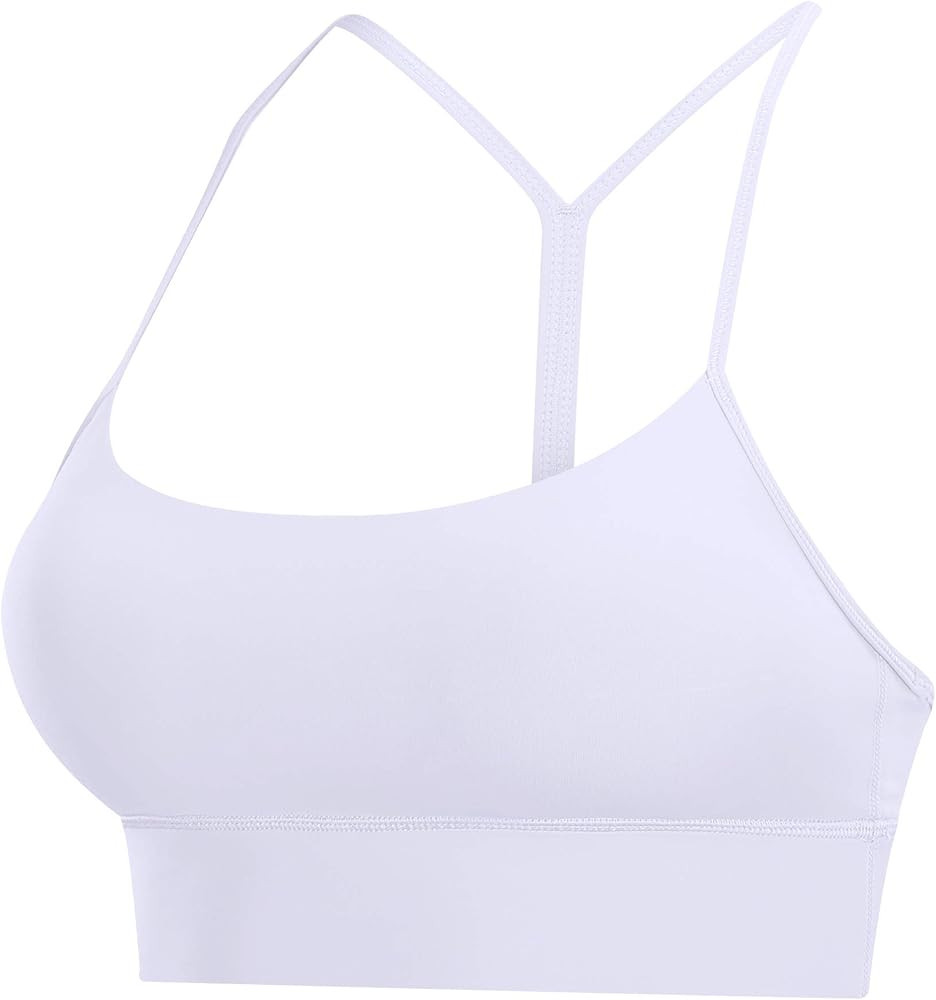 Sling Sexy Longline Strappy Padded Sports Bra for Women, Light Support Y Racer Back Yoga Bra Crop... | Amazon (US)