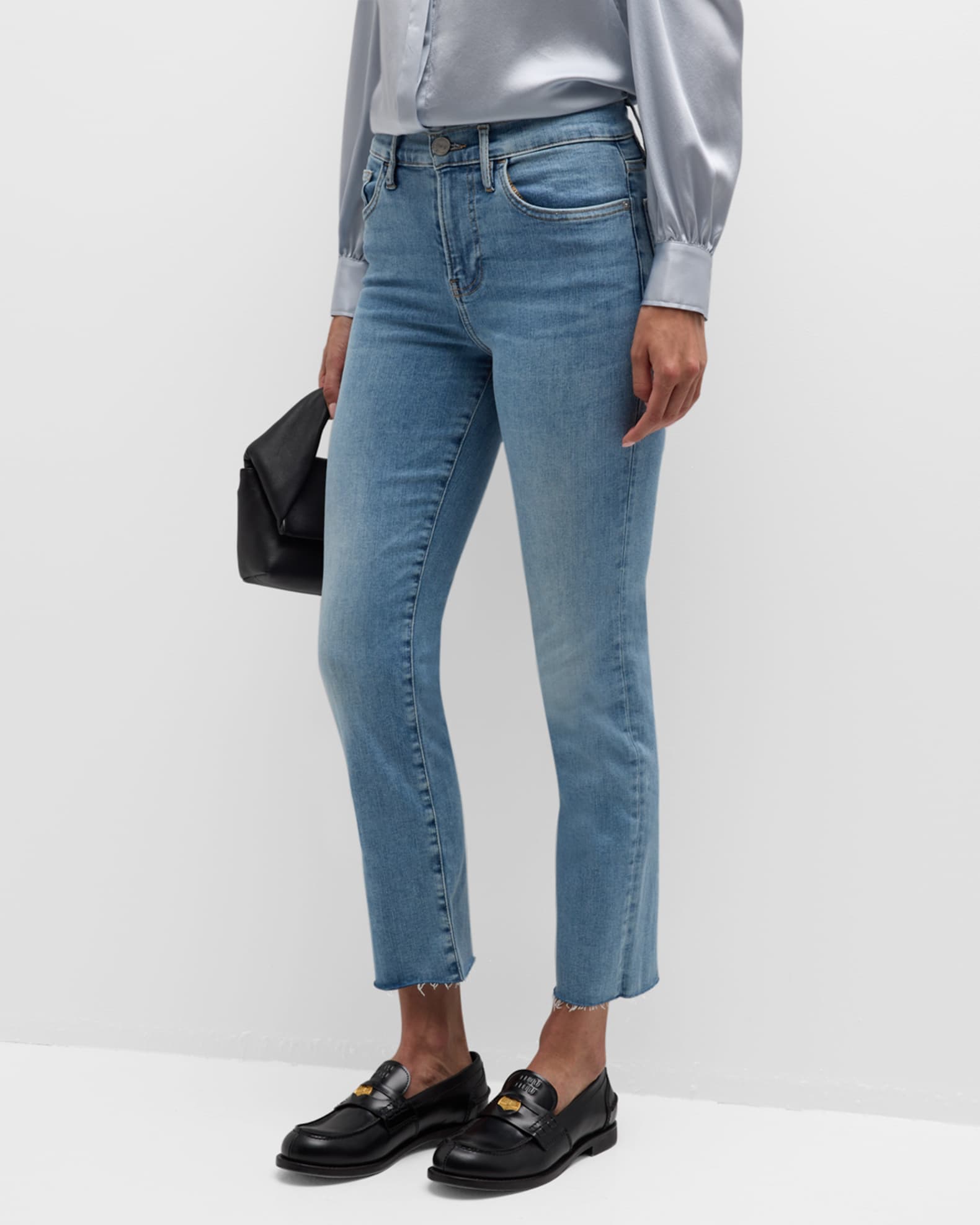 Le High Straight Raw After Jeans | Neiman Marcus