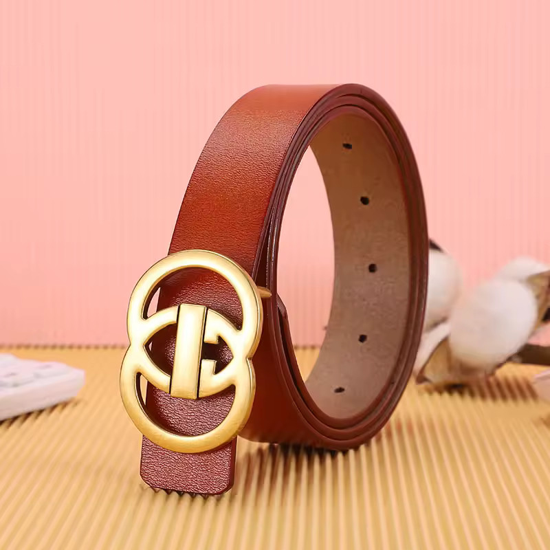 High Quality Women Genuine Leather Belt Designer 3.0cm Wide Belts Retro Smooth Buckle  Belt Fashi... | AliExpress (US)